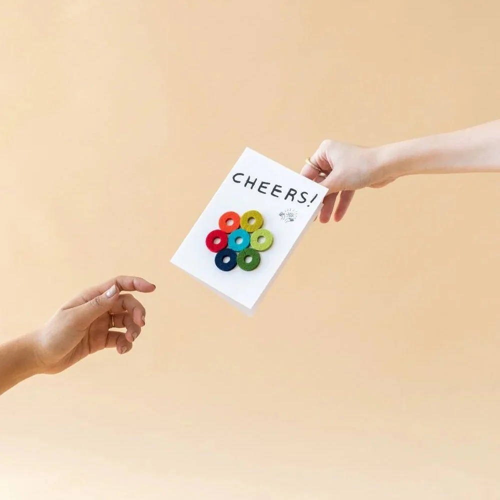 Wine-Ote's Merino Wool Felt Wine Markers: Cheers - Image 6