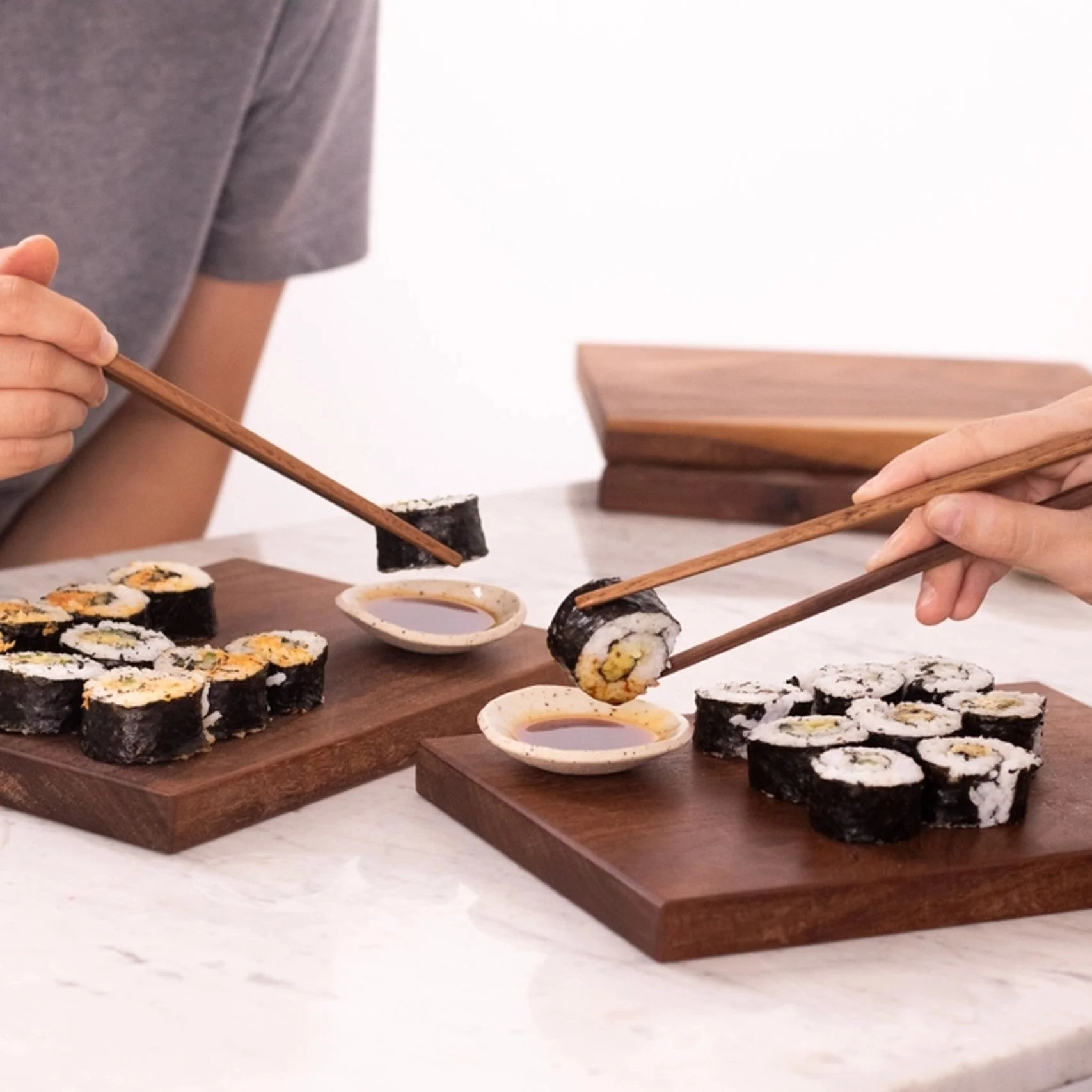 Wood Chopsticks Set - 3 pairs - Image 3