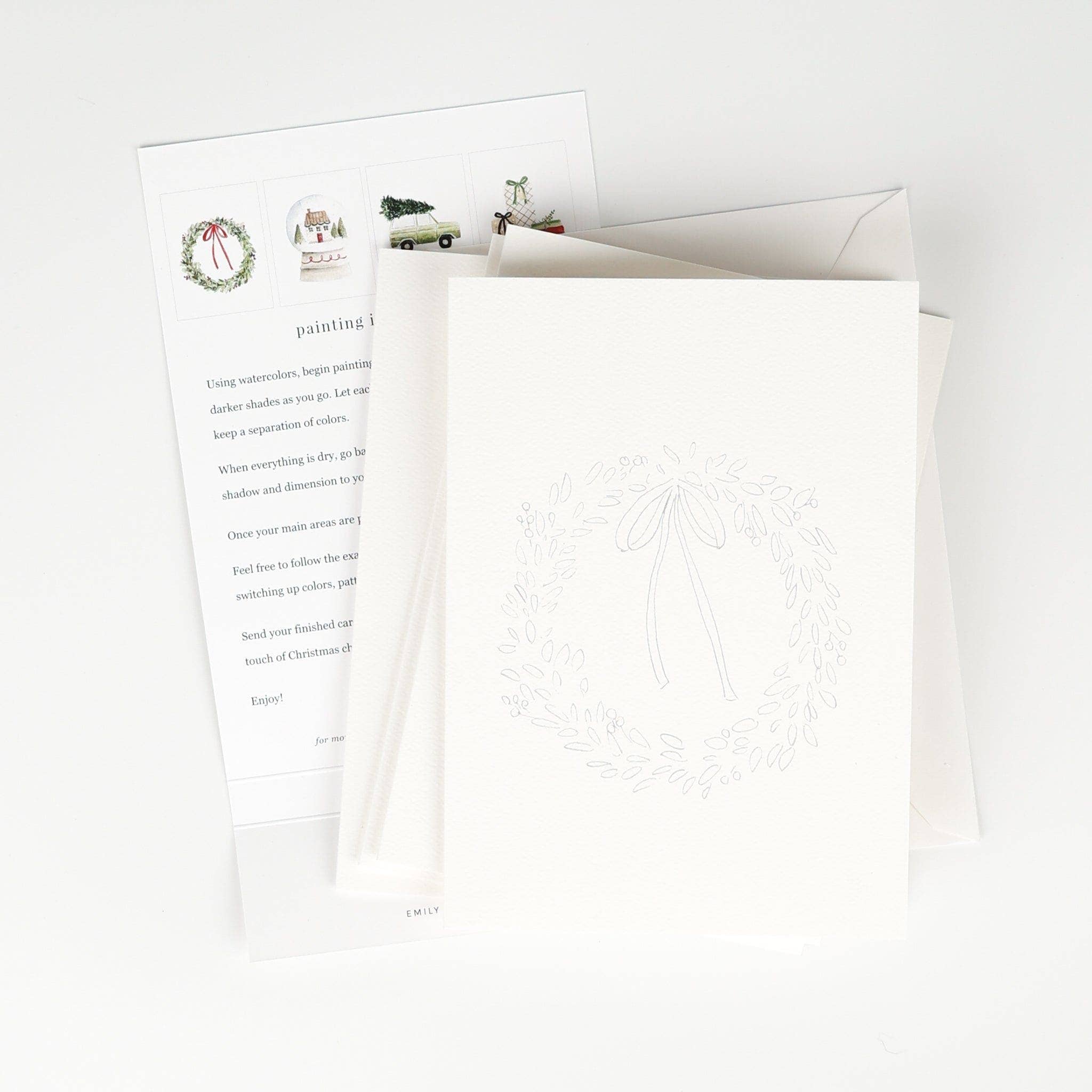 Christmas Cheer Paintable Notecards - Image 4
