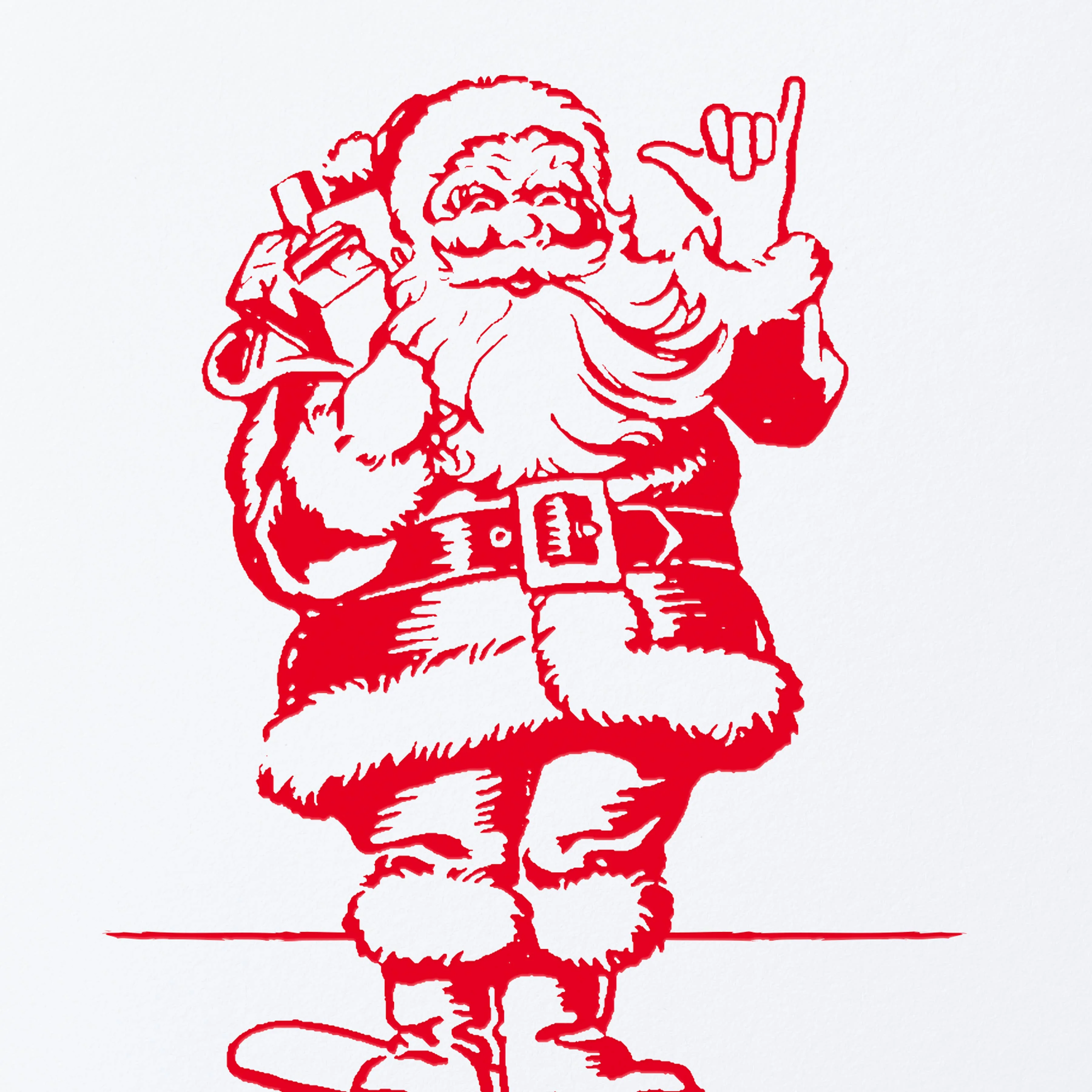 Christmas Santa Longboard Card - Image 2