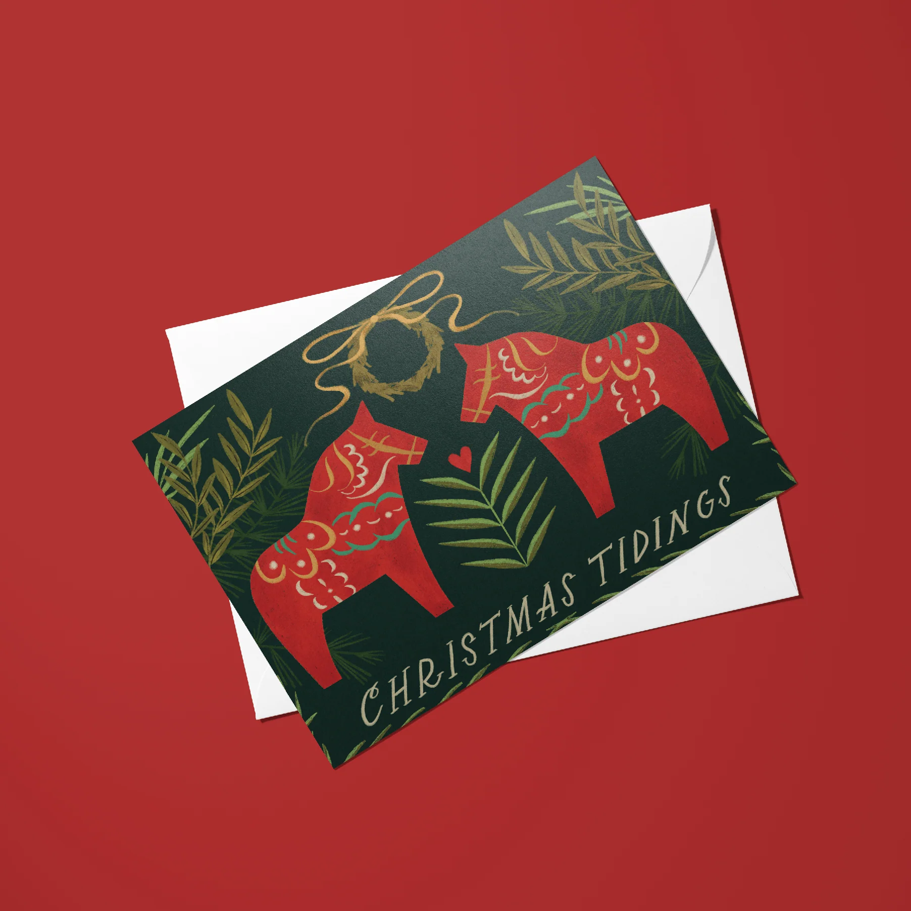 Dala Horses Christmas Card - Image 2