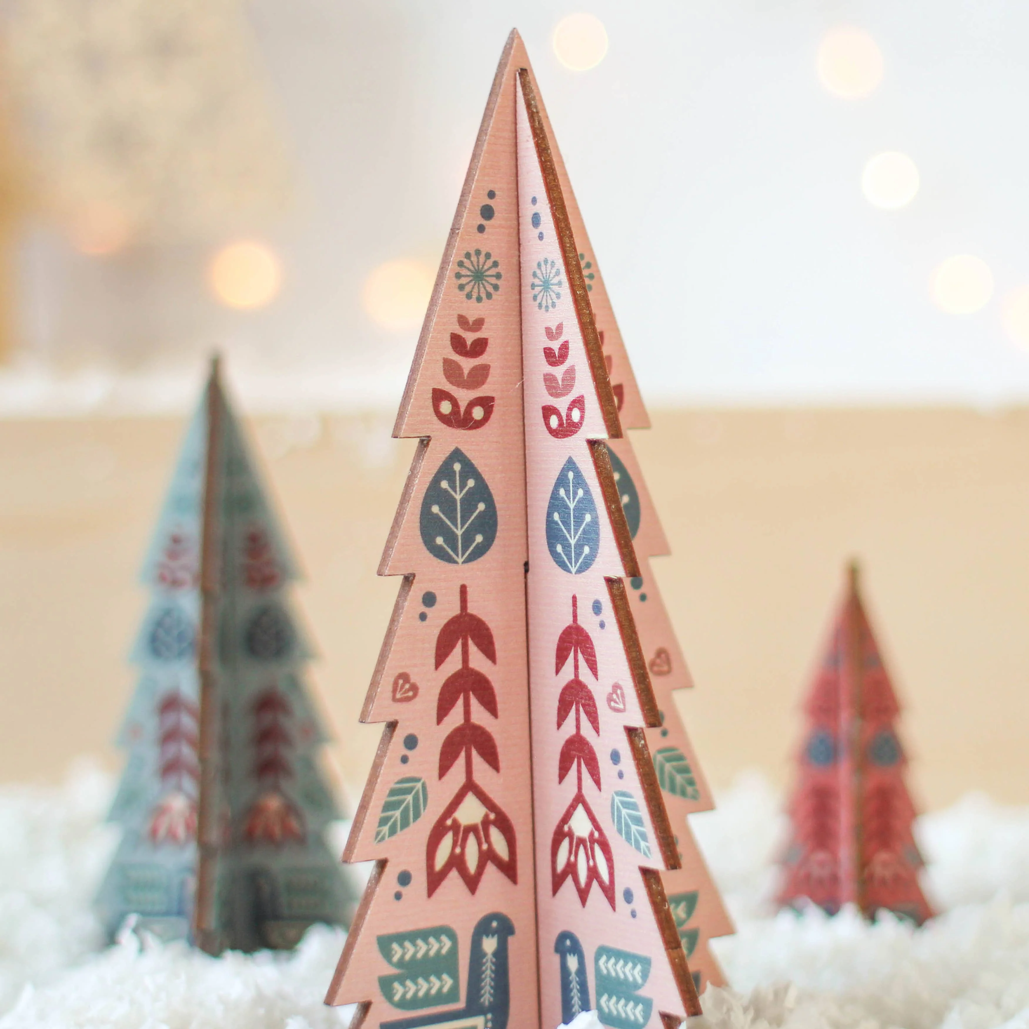 Christmas Tree Set: Colorful Folk Design - Image 2