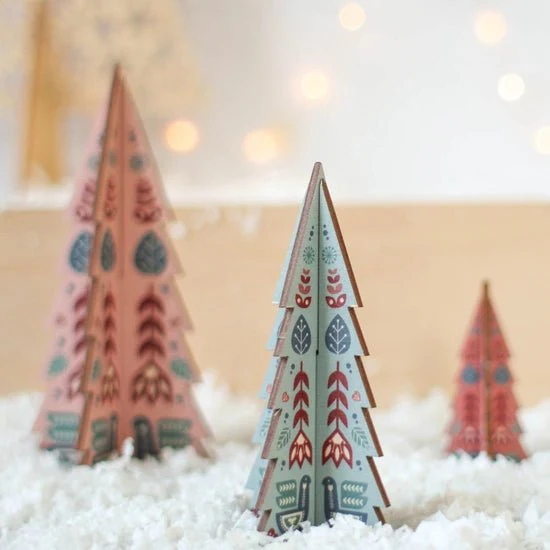Christmas Tree Set: Colorful Folk Design - Image 3