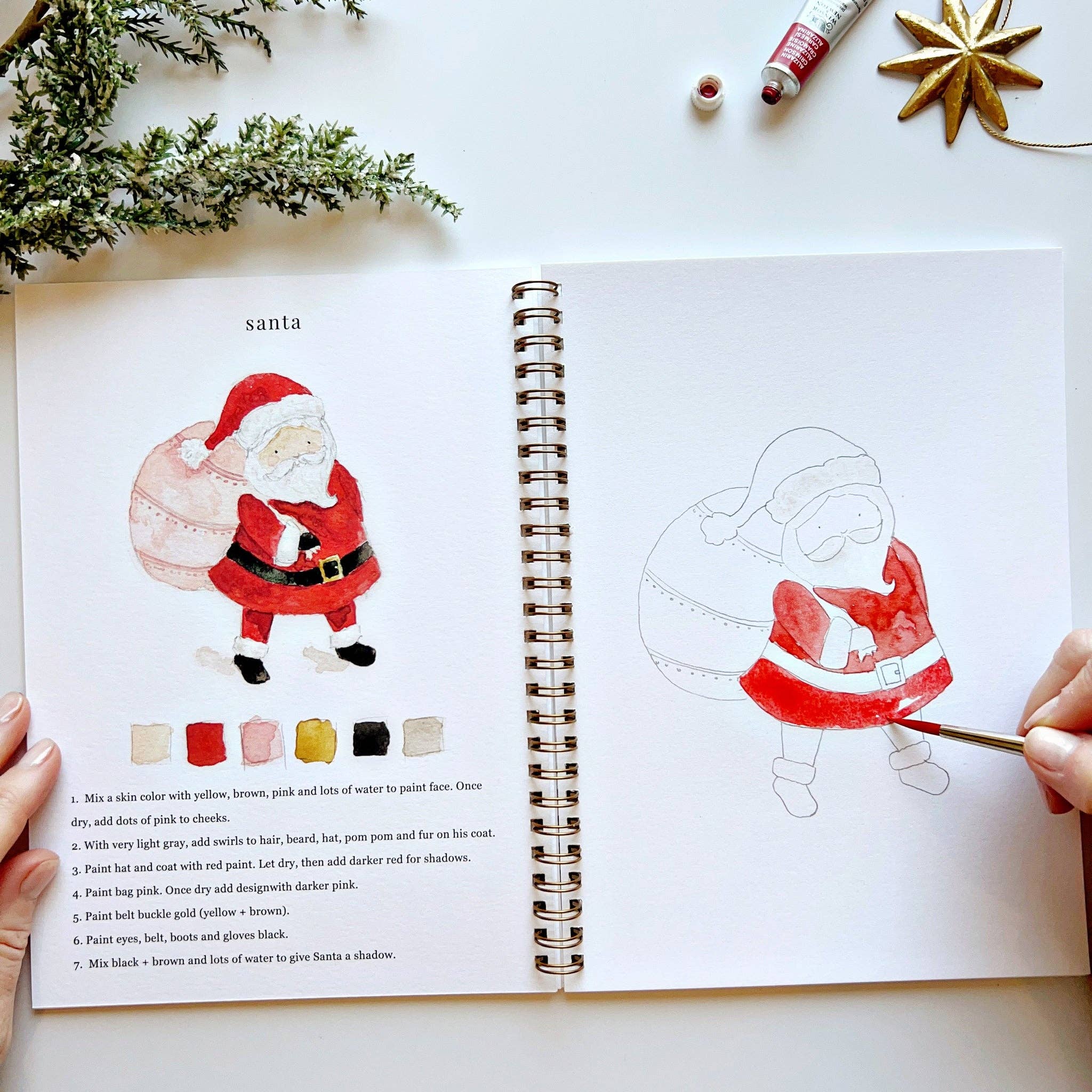 Christmas Watercolor Workbook - Image 3