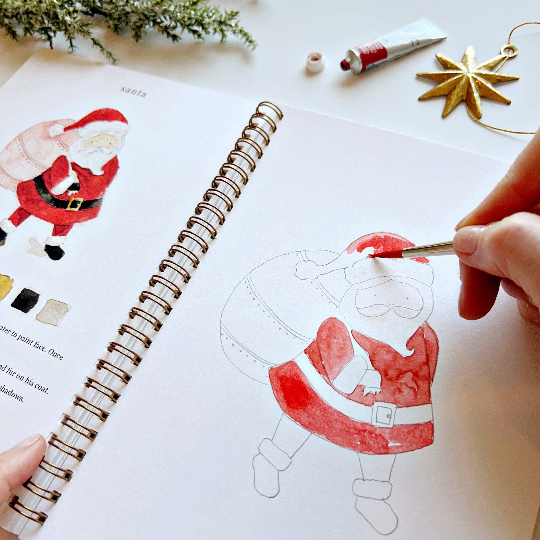 Christmas Watercolor Workbook - Image 4