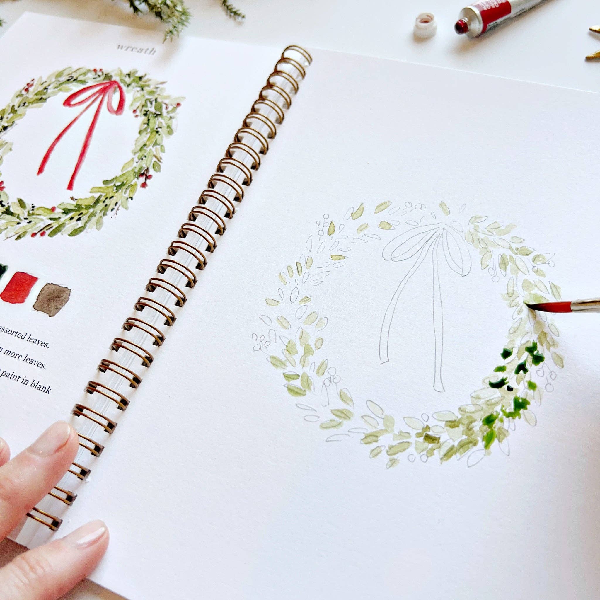 Christmas Watercolor Workbook - Image 7