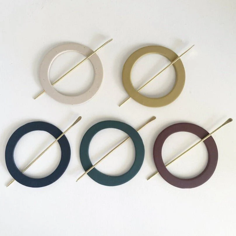 Circle and Brass Hair Pin