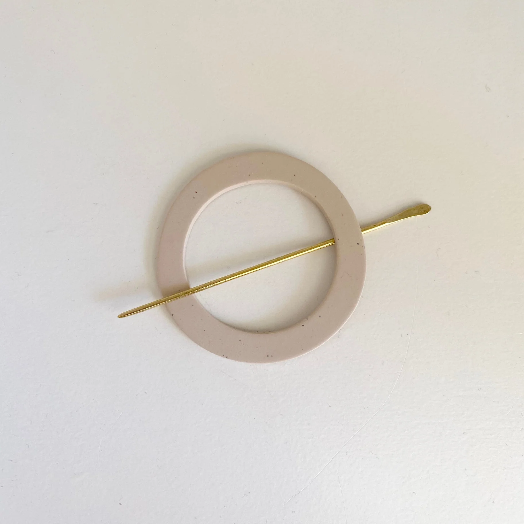 Circle and Brass Hair Pin - Image 6
