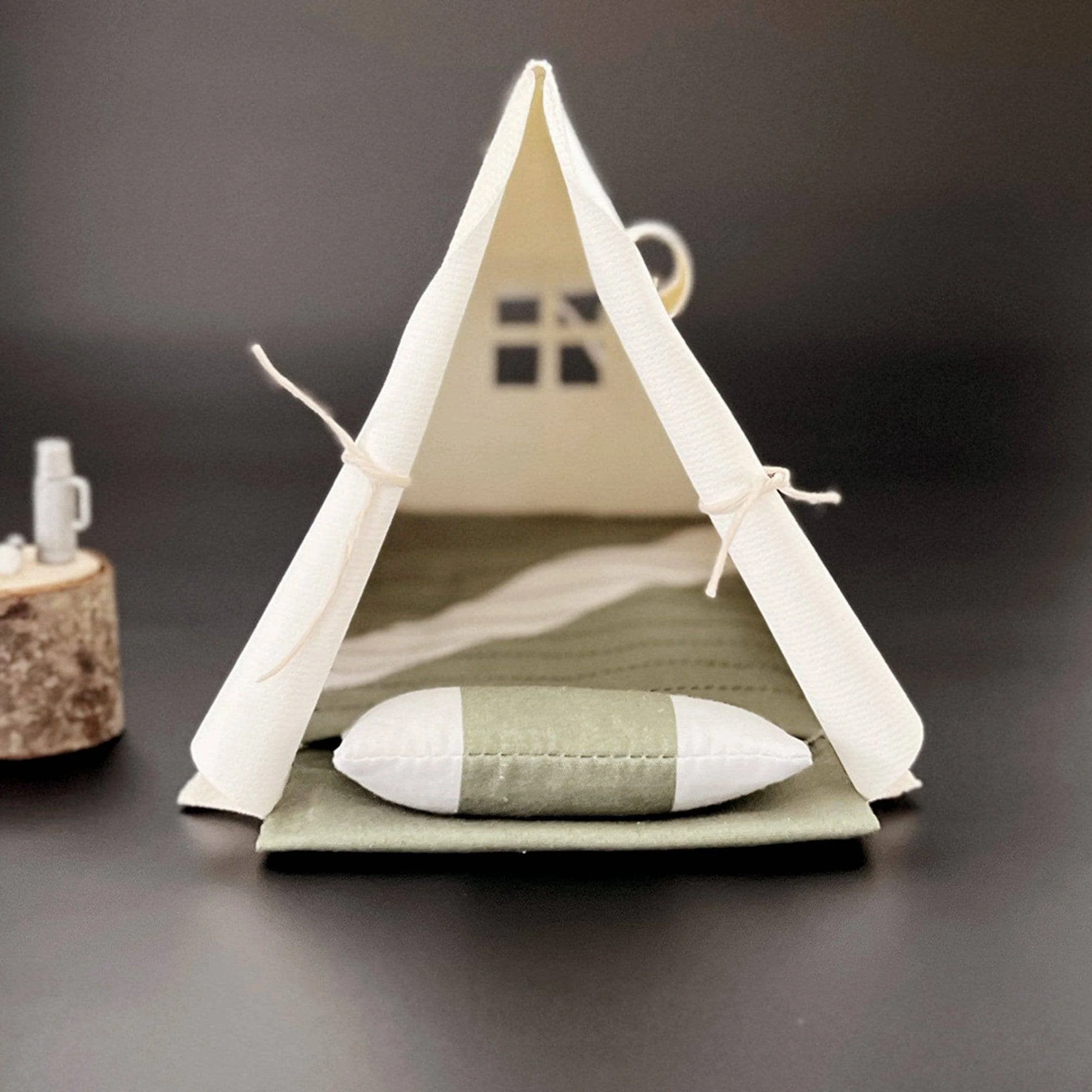 Miniature Canvas Doll Camping Tent - Image 5