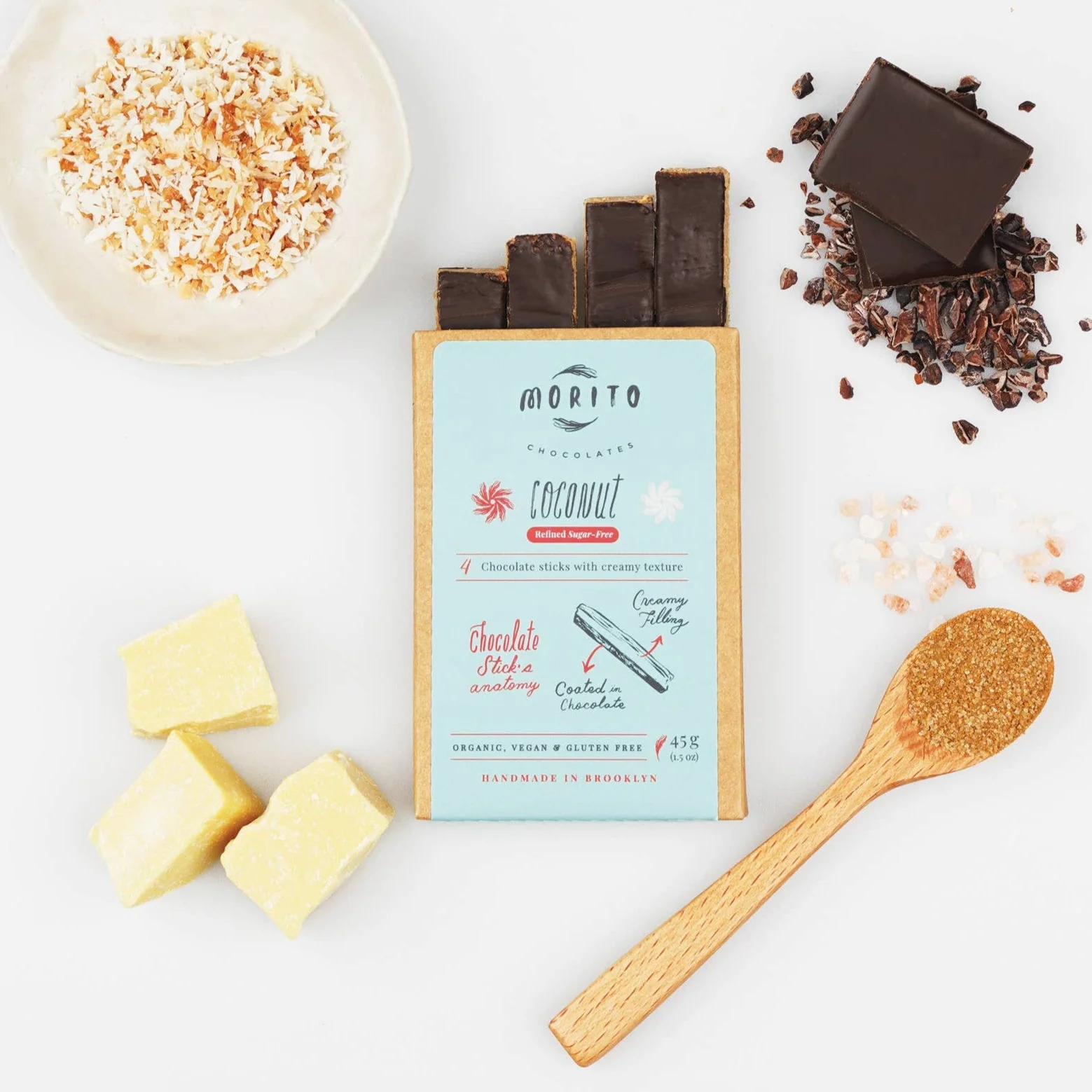 Coconut Vegan White Chocolate Sticks - Image 3
