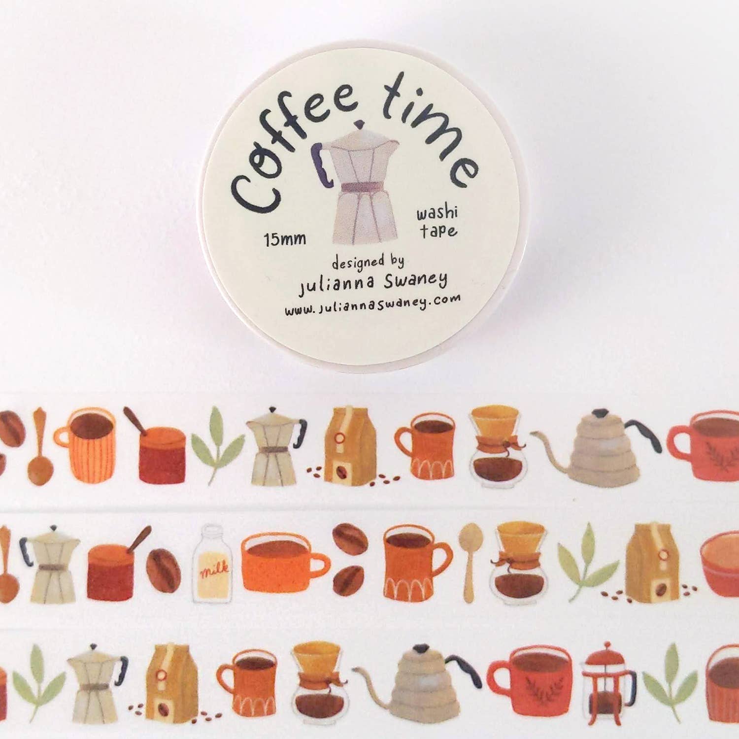 Coffee Time Washi Tape - Image 2