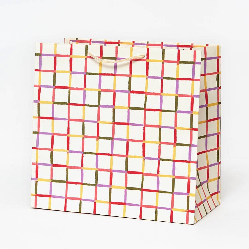 Colorful Grid Gift Bag - Image 3