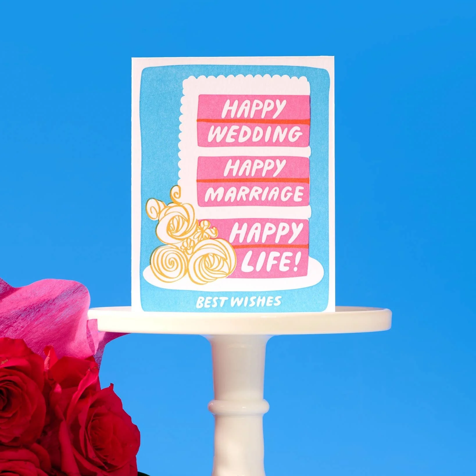 Happy Life Cake Wedding Card - Image 4