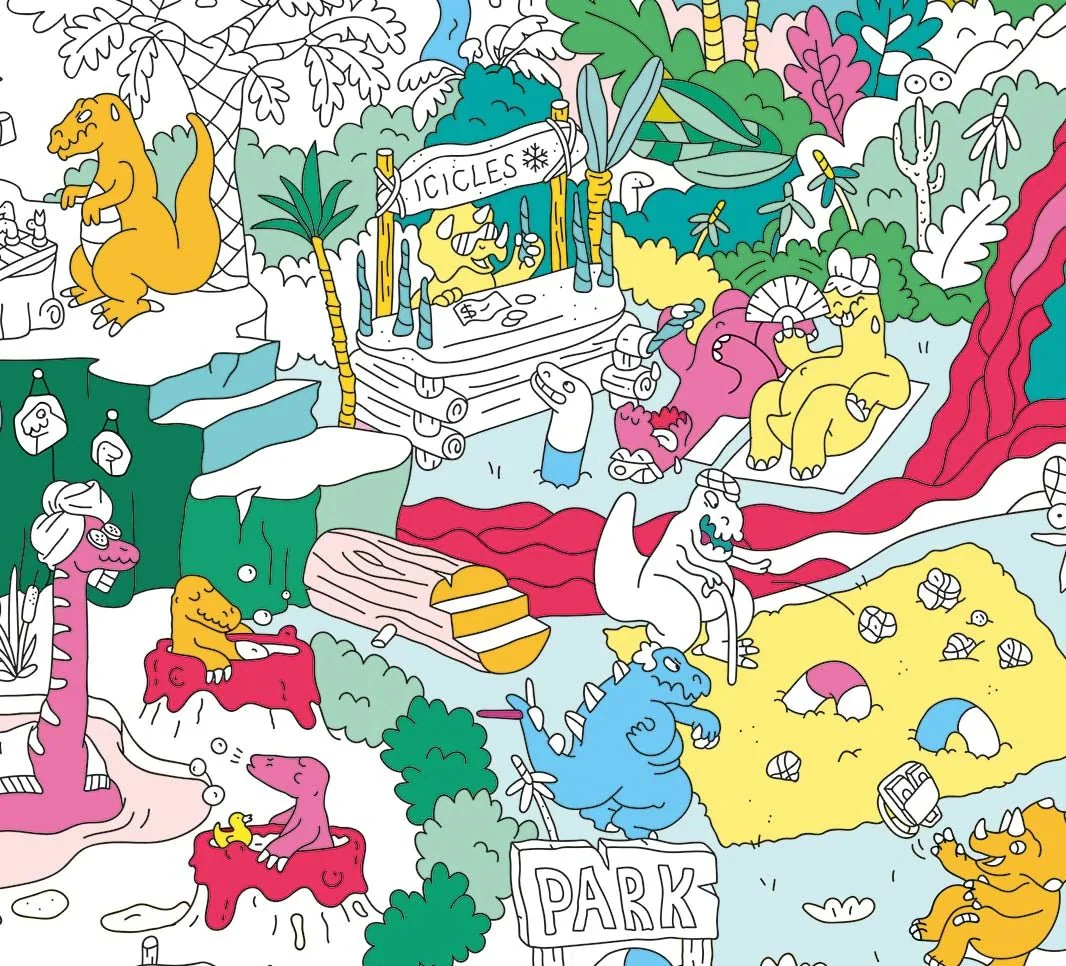 Giant Coloring Poster: Dinos - Image 3