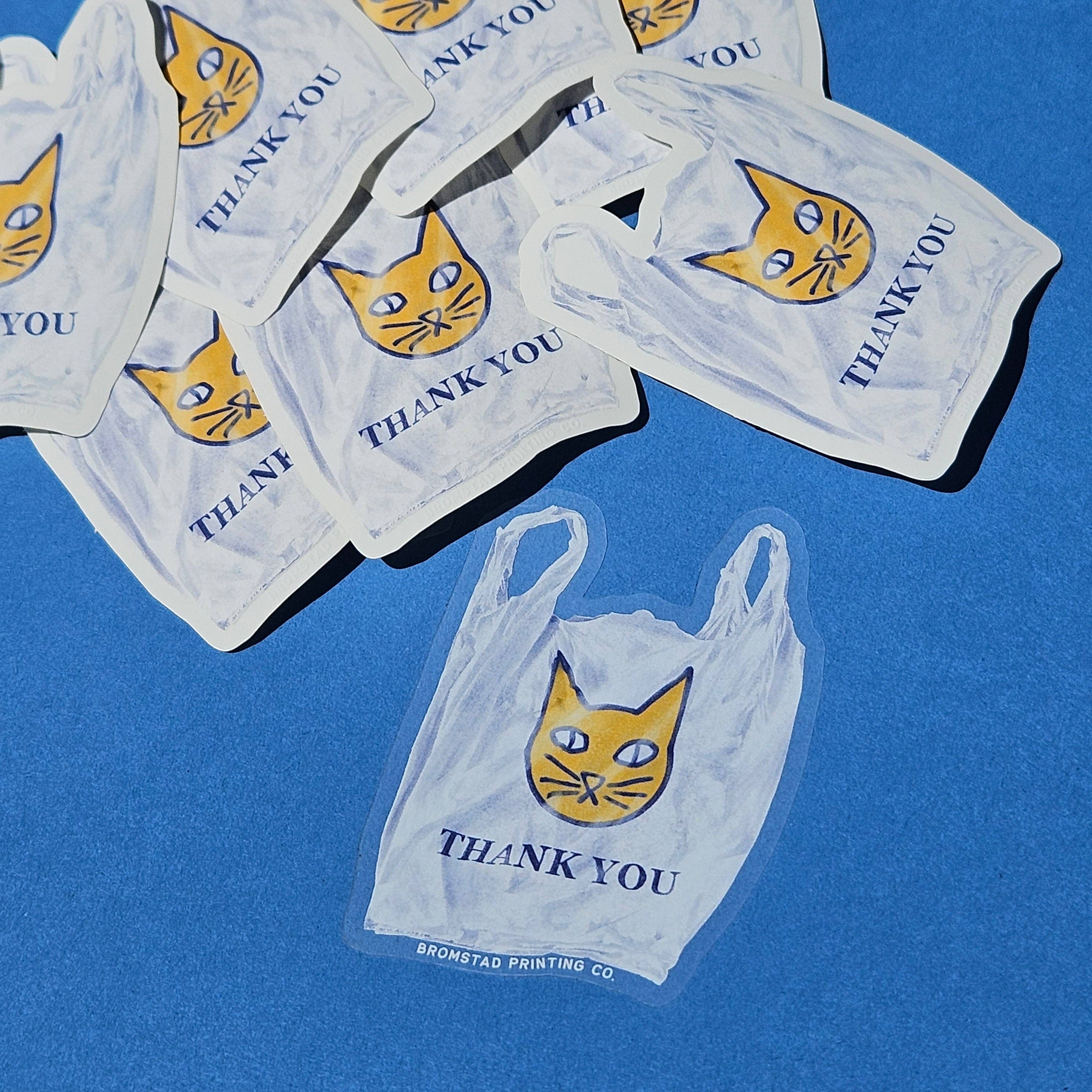 Convenience Store Bag Cat Sticker - Image 2