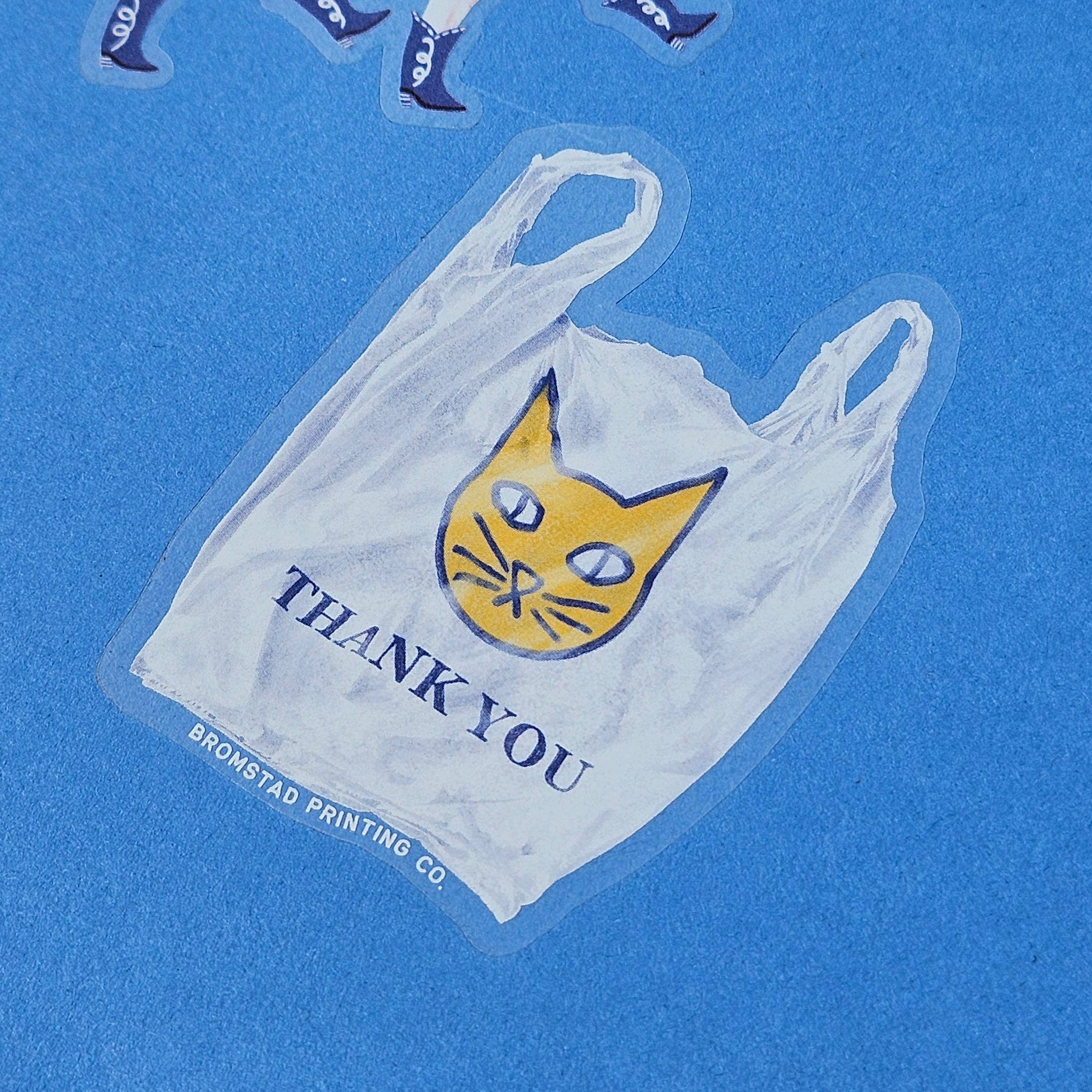 Convenience Store Bag Cat Sticker - Image 3