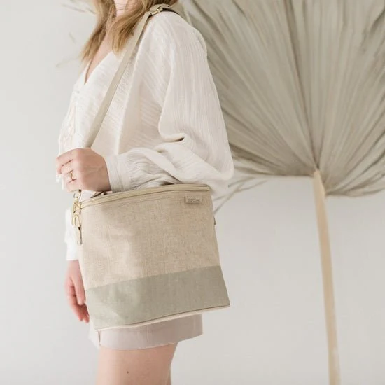 Cement Colour Block Large Lunch Poche - Image 5