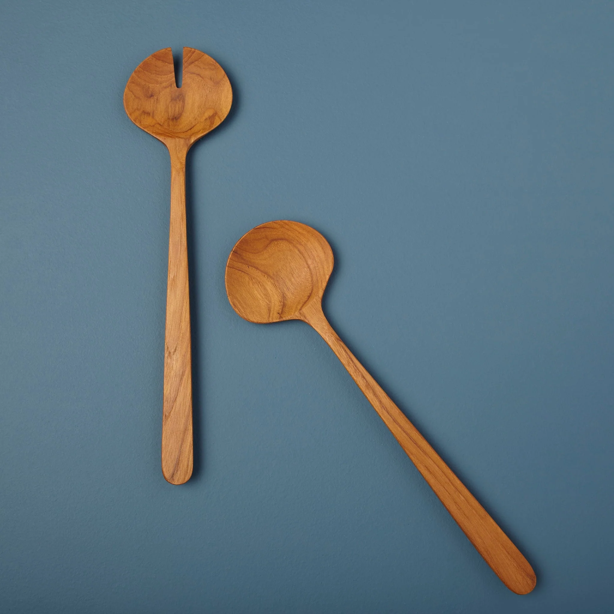 Teak Oval Salad Servers