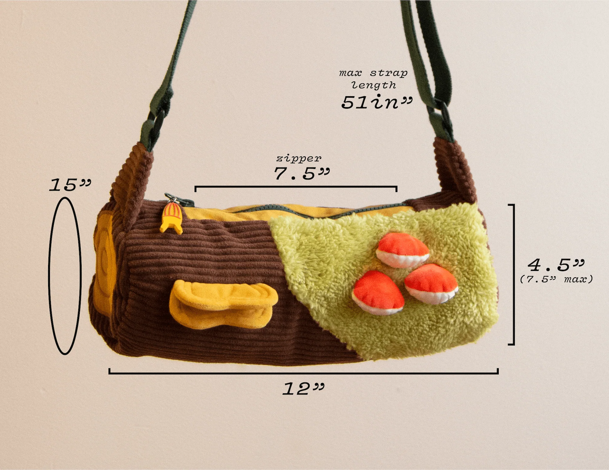 Mushroom Log Crossbody Bag - Image 10