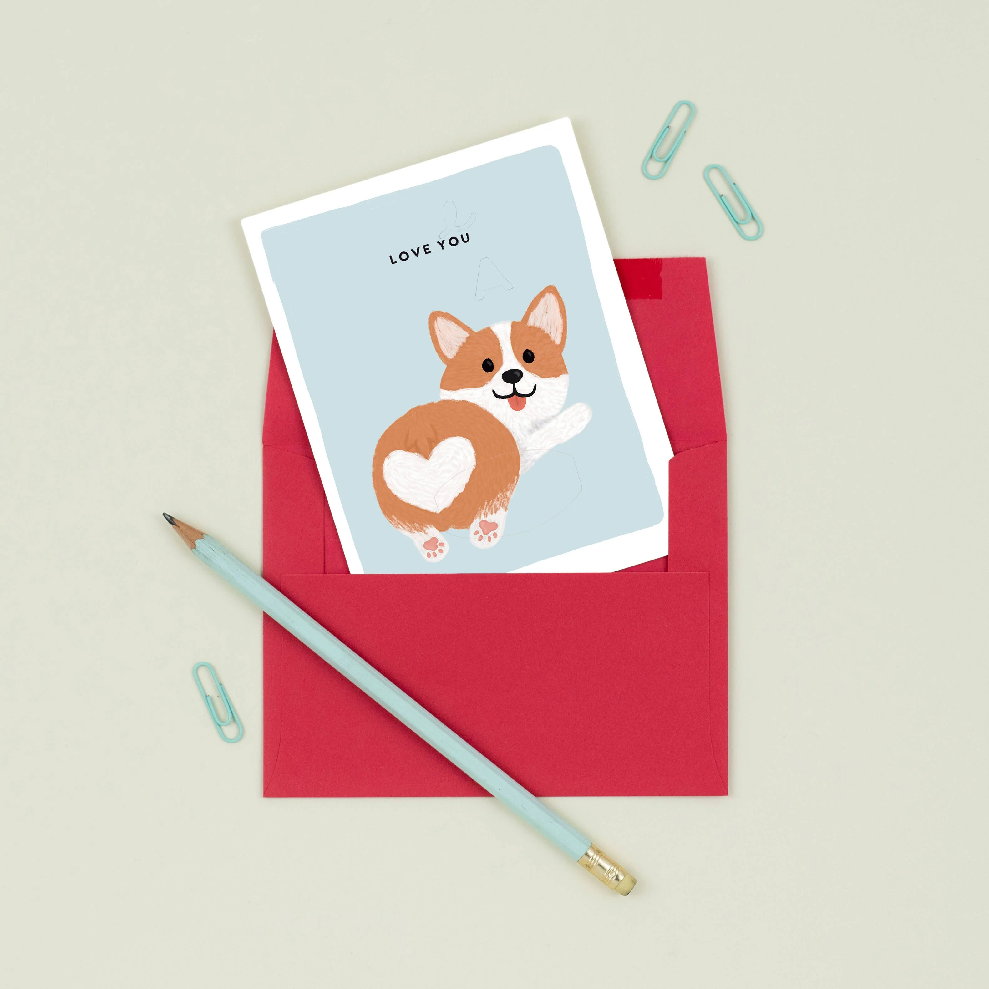 Love You Corgi Butt Card - Image 2