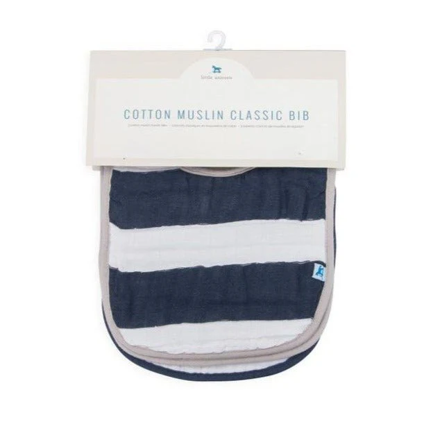 Cotton Muslin Classic Bib Set of 3: Summer Poppy - Image 2