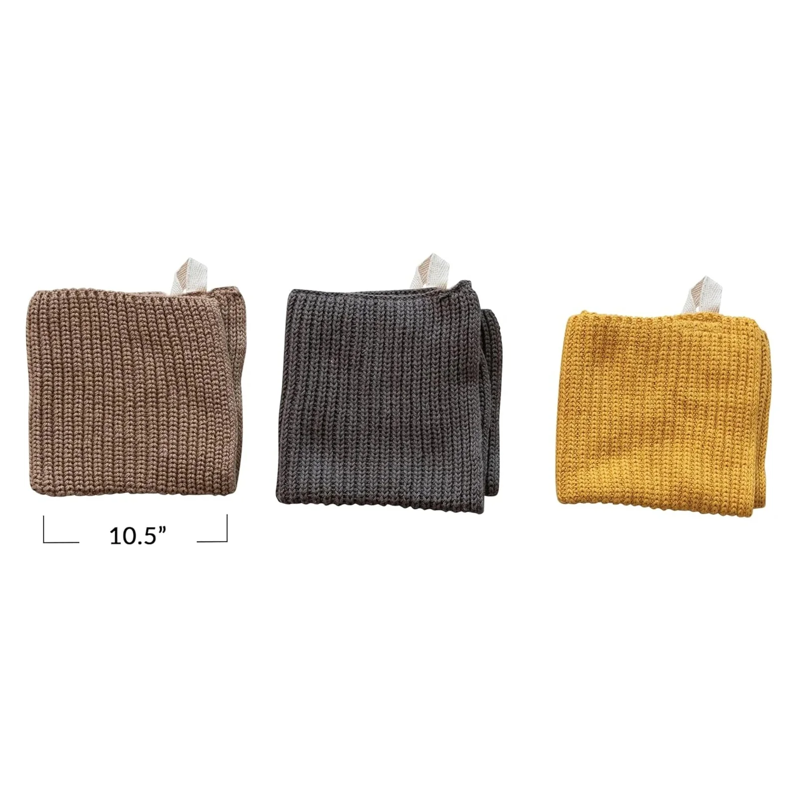 Cotton Knit Dish Cloths w/ Loop - Image 2