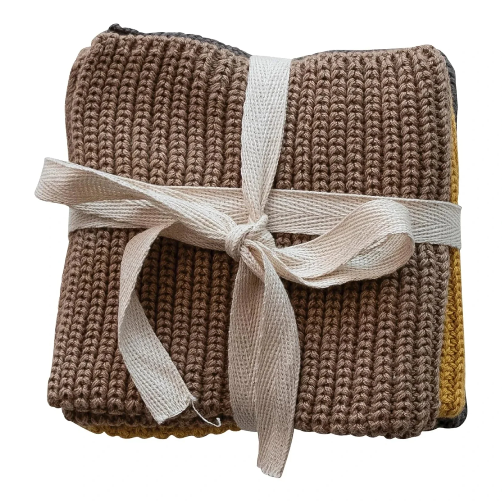 Cotton Knit Dish Cloths w/ Loop - Image 3