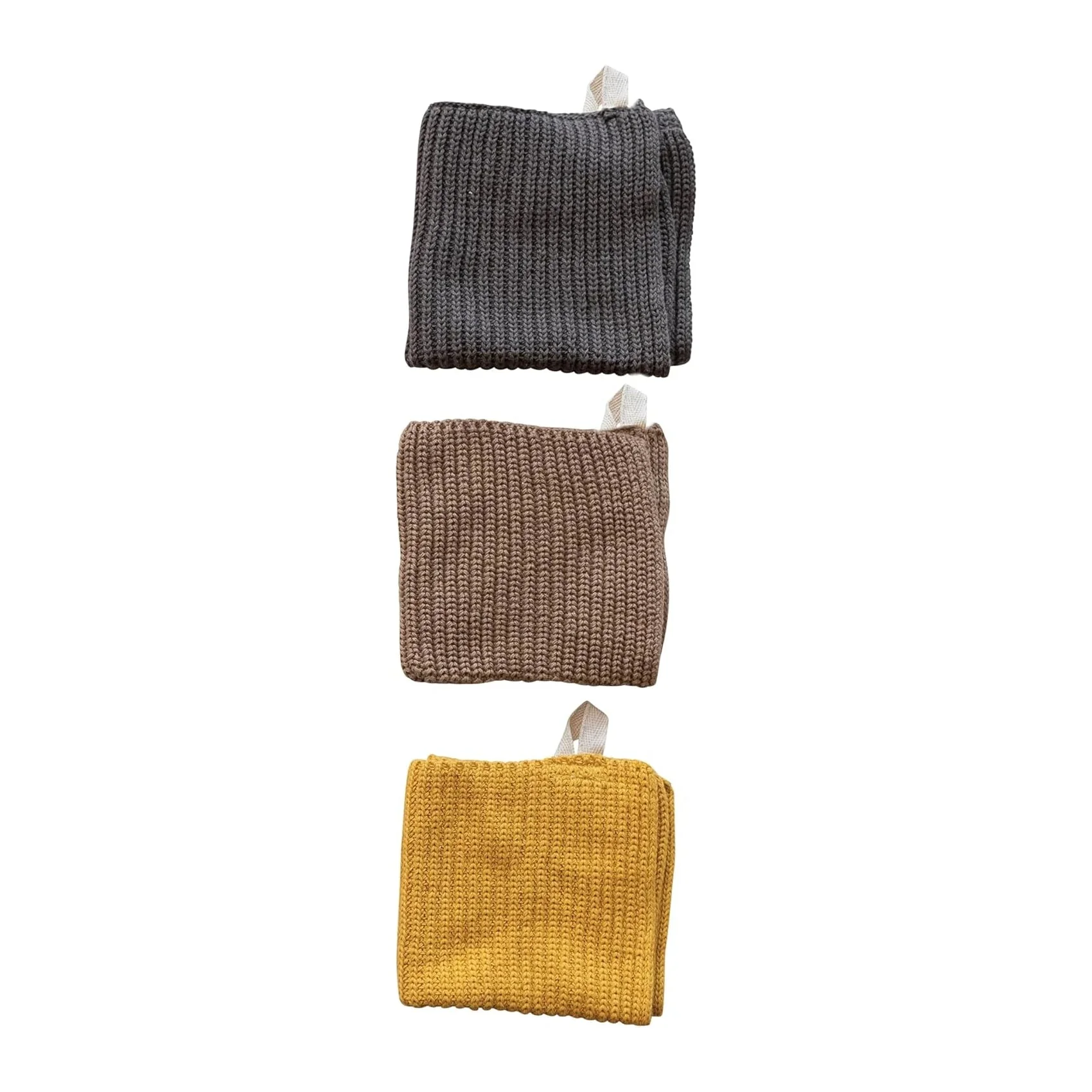 Cotton Knit Dish Cloths w/ Loop - Image 4
