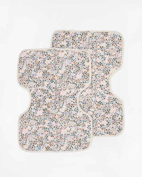 Cotton Muslin Burp Cloth 2 Pack: Pressed Petals - Image 2