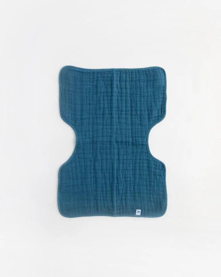 Cotton Muslin Burp Cloth: Lake - Image 2