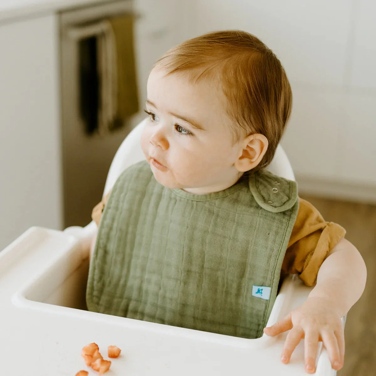 Cotton Muslin Classic Bib Set of 3: Llama Llama - Image 3