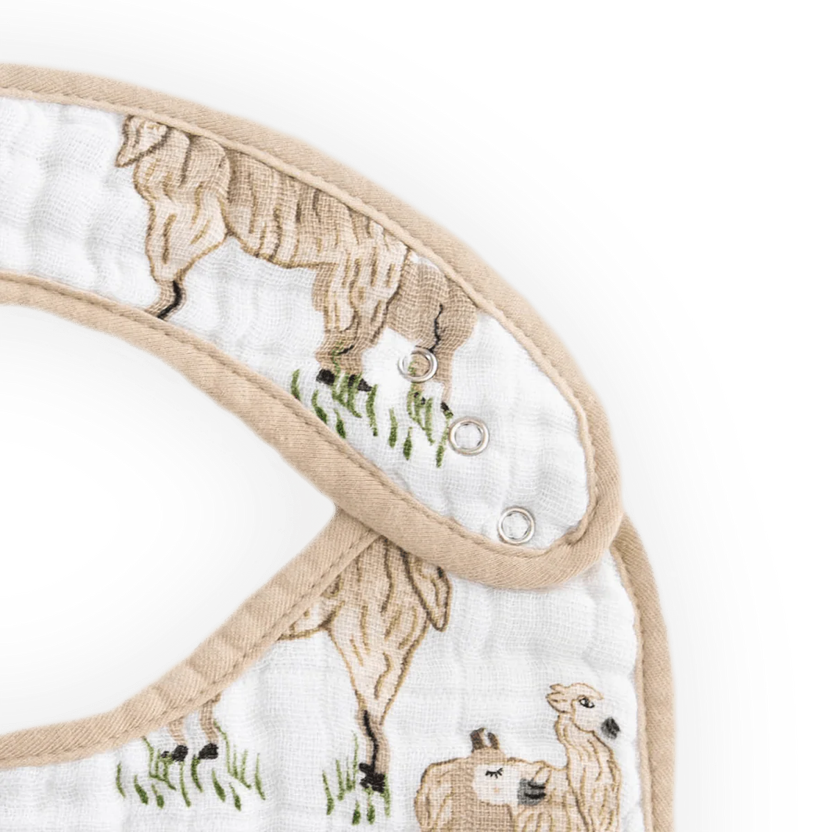 Cotton Muslin Classic Bib Set of 3: Llama Llama - Image 9