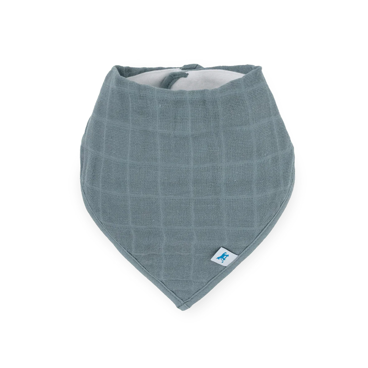 Cotton Muslin Fleece Bandana Bibs: Mauve Stripe - Image 7