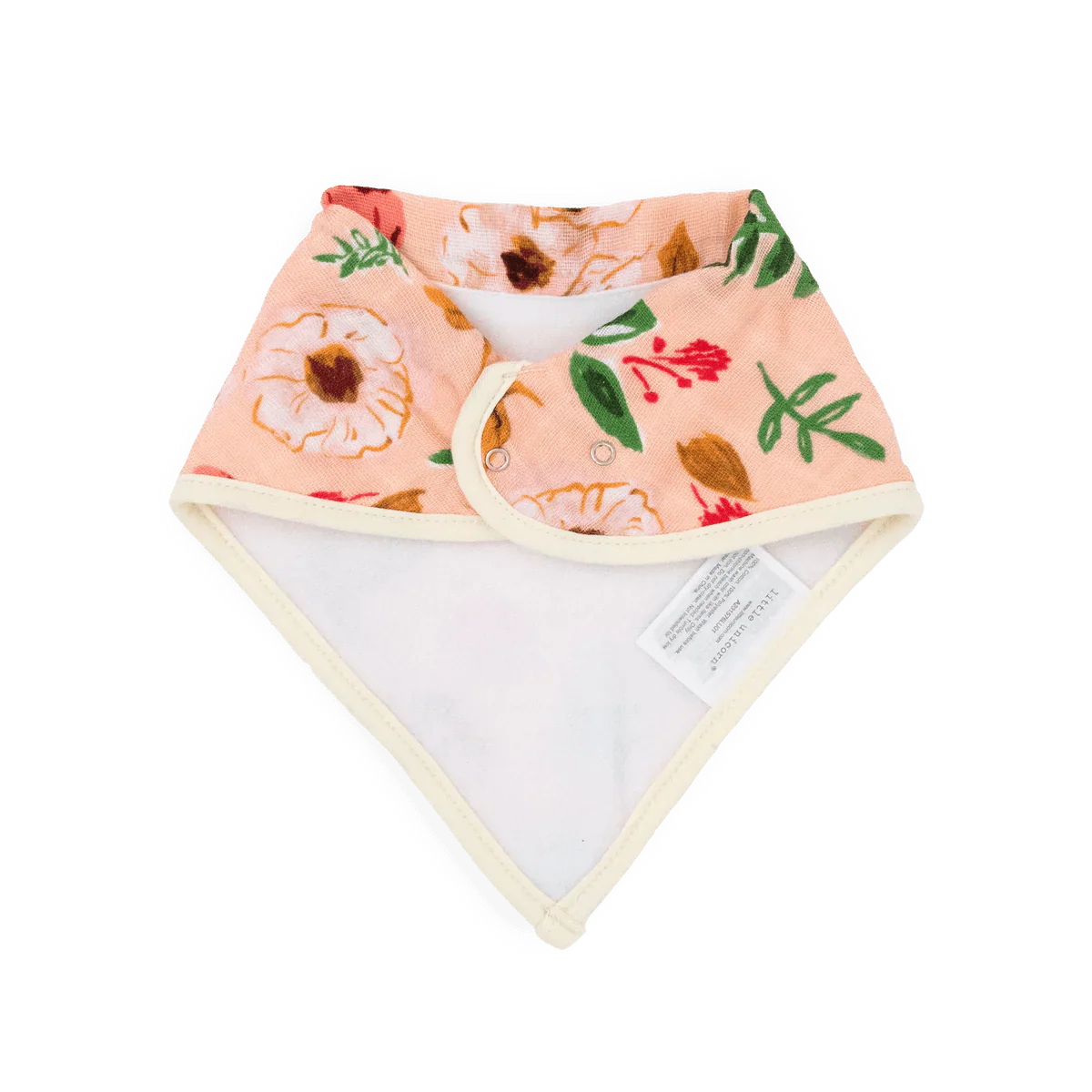 Cotton Muslin Fleece Bandana Bibs: Vintage Floral - Image 9