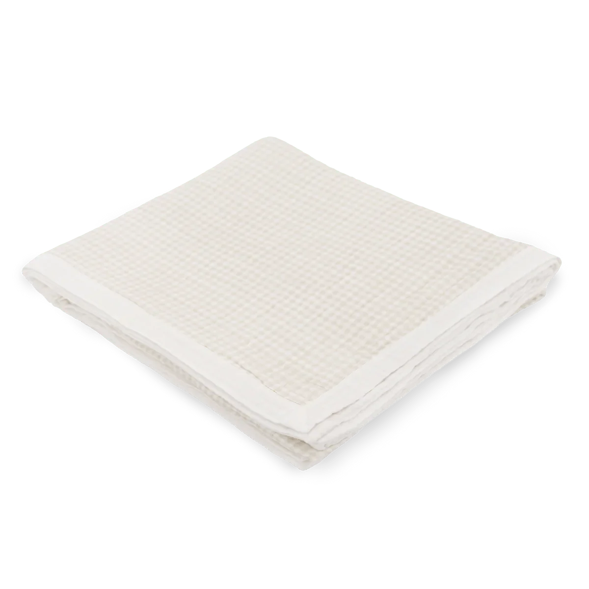 Cotton Muslin Quilted Throw: Tan Gingham - Image 5