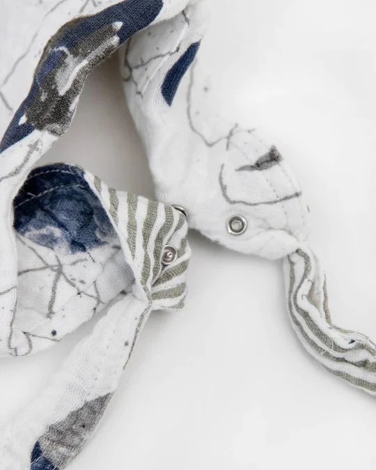 Cotton Muslin Reversible Bandana Bib 2 Pack: Planetary - Image 3