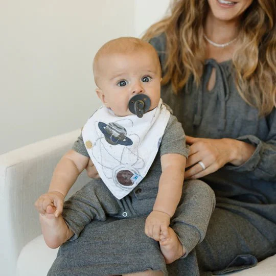 Cotton Muslin Reversible Bandana Bib 2 Pack: Planetary - Image 4