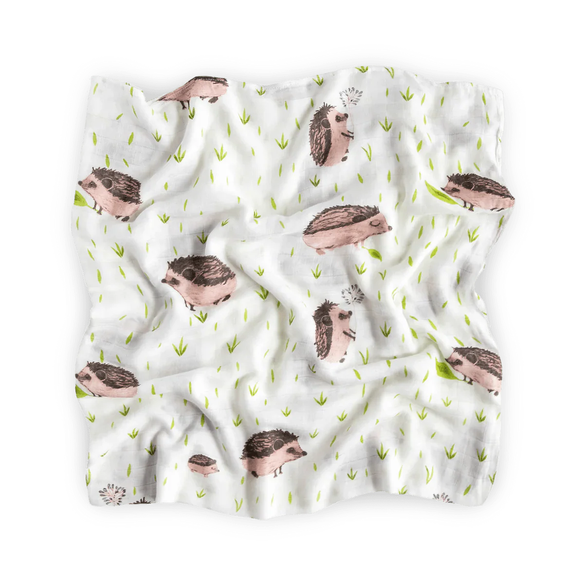 Deluxe Muslin Swaddle 2 Pack: Charcoal + Hedgehog - Image 3