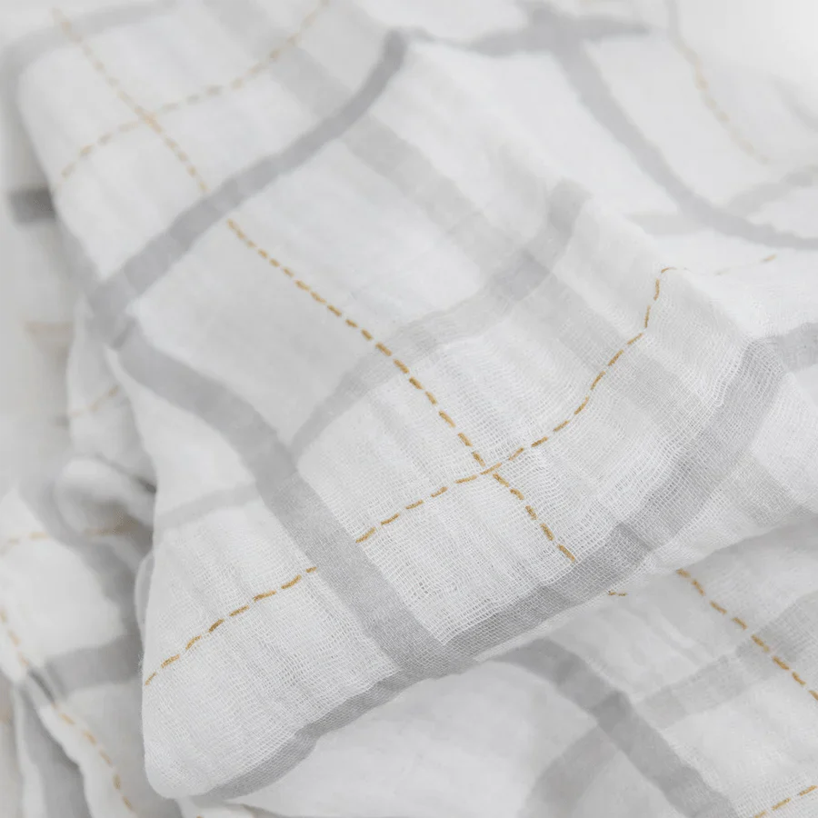 Cotton Muslin Swaddle 3 Pack: Garden Bees - Image 4
