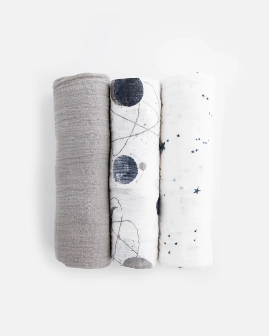 Cotton Muslin Swaddle 3 Pack: Planetary 2 - Image 2