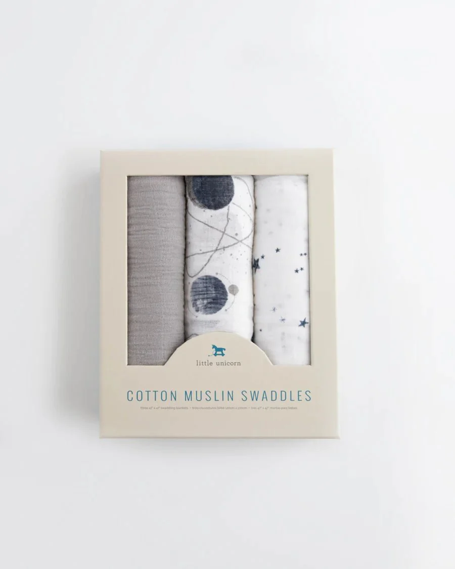 Cotton Muslin Swaddle 3 Pack: Planetary 2 - Image 3