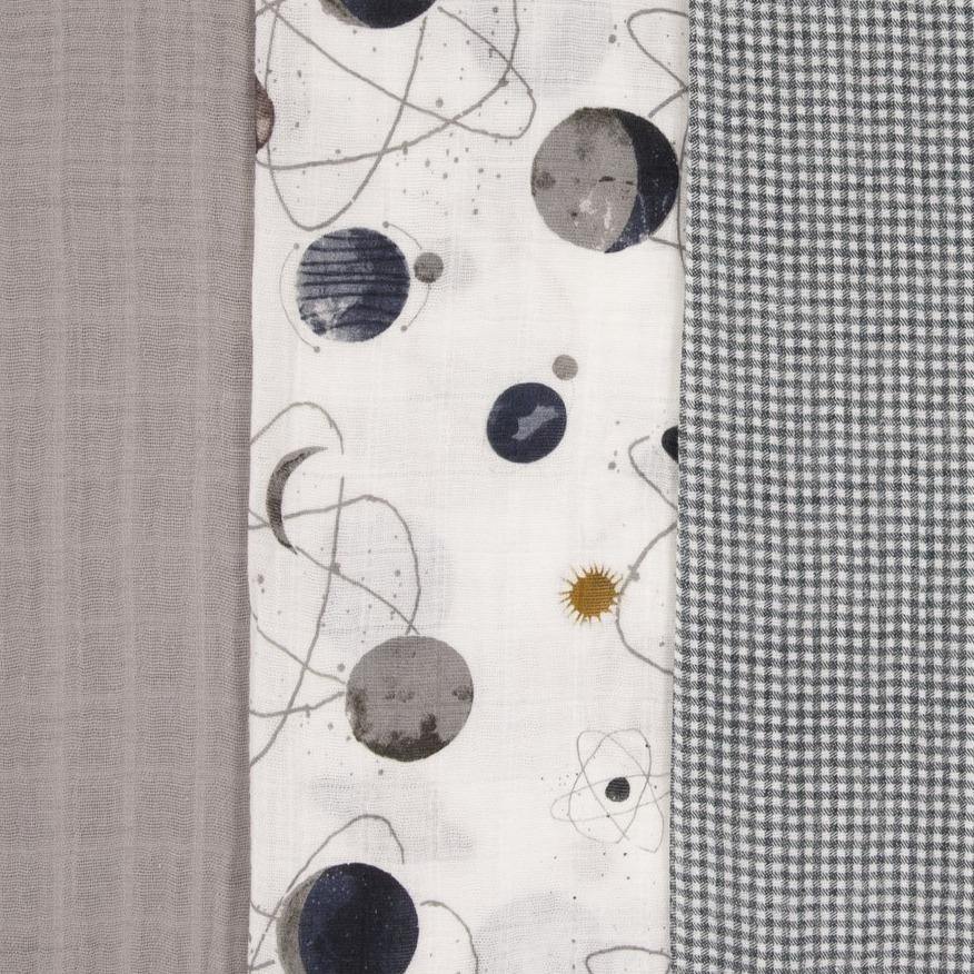 Cotton Muslin Swaddle 3 Pack: Planetary - Image 2