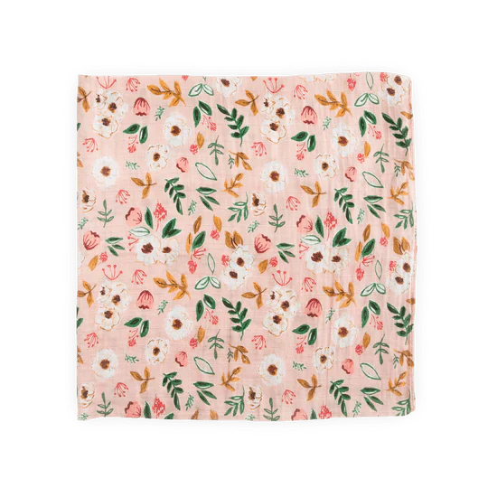 Cotton Muslin Swaddle 3 Pack: Vintage Floral - Image 3