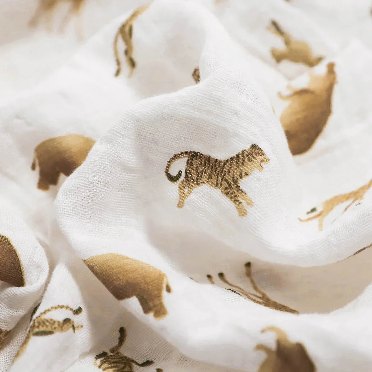 Cotton Muslin Swaddle: Animal Crackers - Image 2