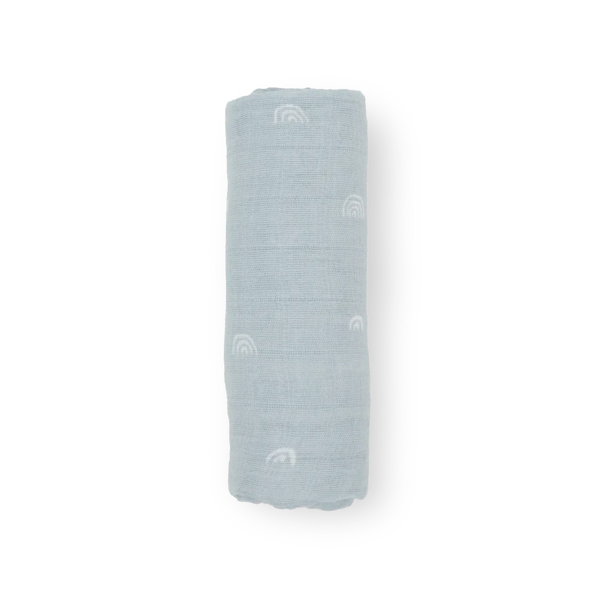 Cotton Muslin Swaddle: Blue Rainbow - Image 4