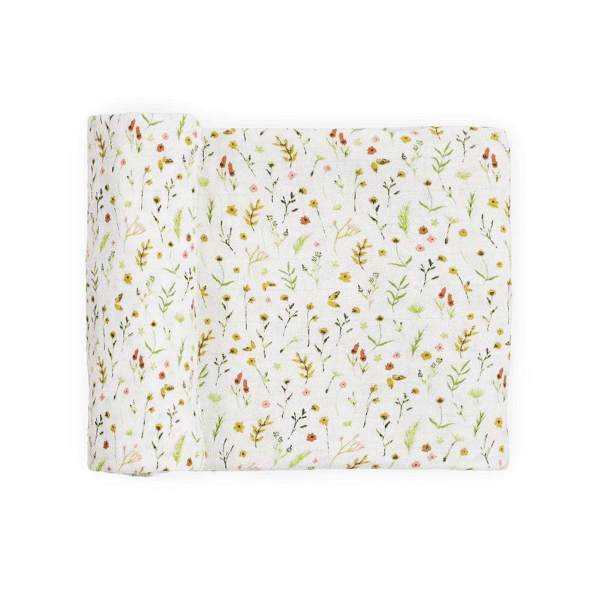 Cotton Muslin Swaddle: Floral Field - Image 4