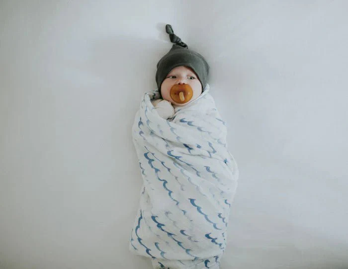 Cotton Muslin Swaddle: High Tide - Image 2