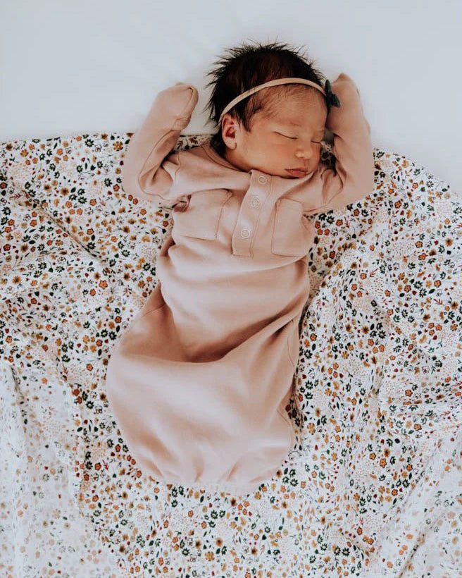 Cotton Muslin Swaddle: Pressed Petal - Image 3