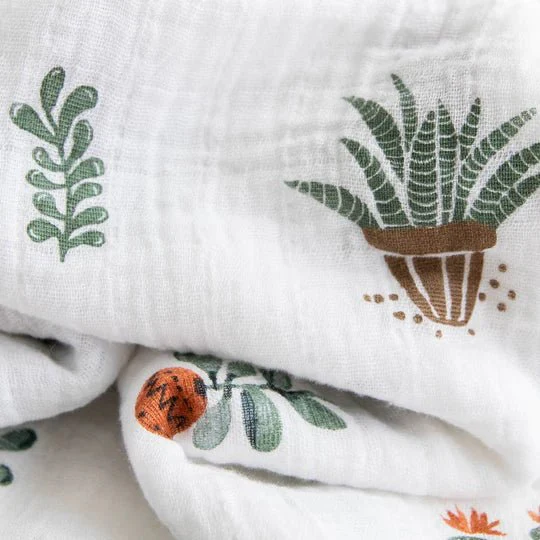 Cotton Muslin Swaddle: Prickle Pots - Image 2