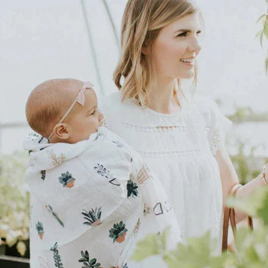 Cotton Muslin Swaddle: Prickle Pots - Image 3
